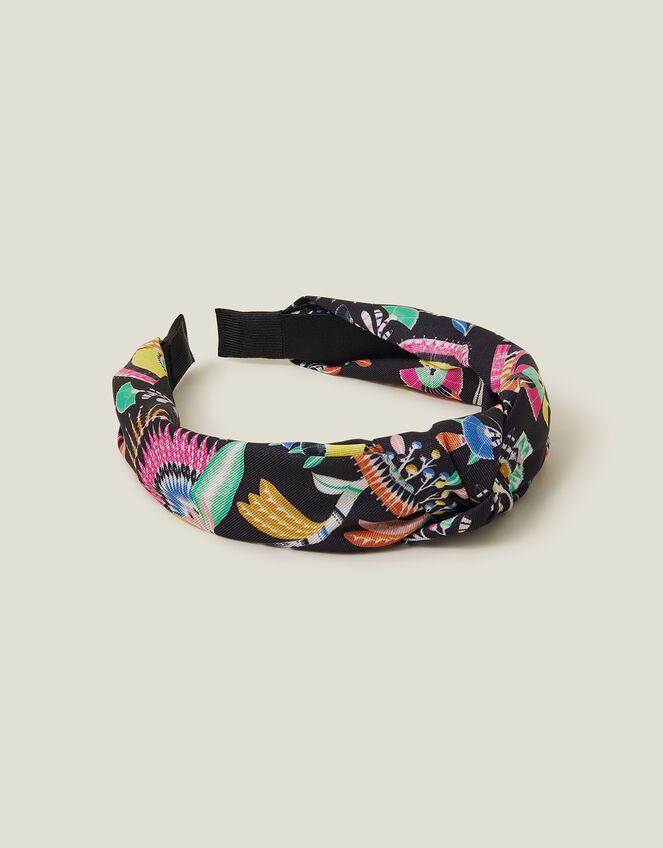 Tropical Print Knot Headband, , large