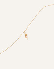 14ct Gold-Plated Lightning Pendant Necklace, , large
