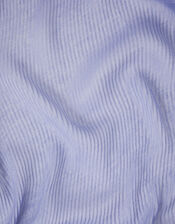 Lightweight Pleat Scarf, Blue (BLUE), large
