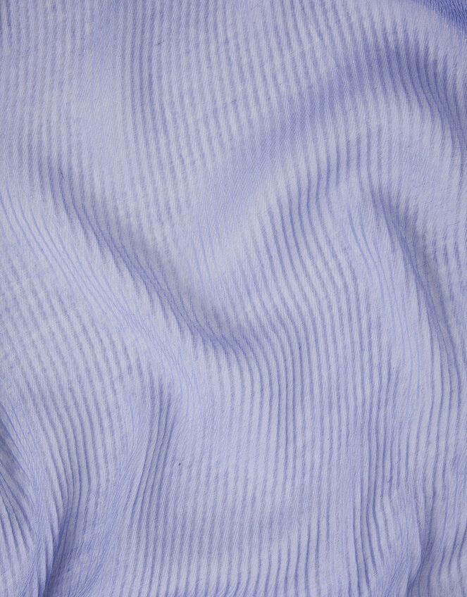 Lightweight Pleat Scarf, Blue (BLUE), large