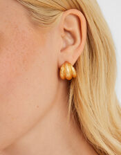 Mini Textured Rib Hoop Earrings, , large