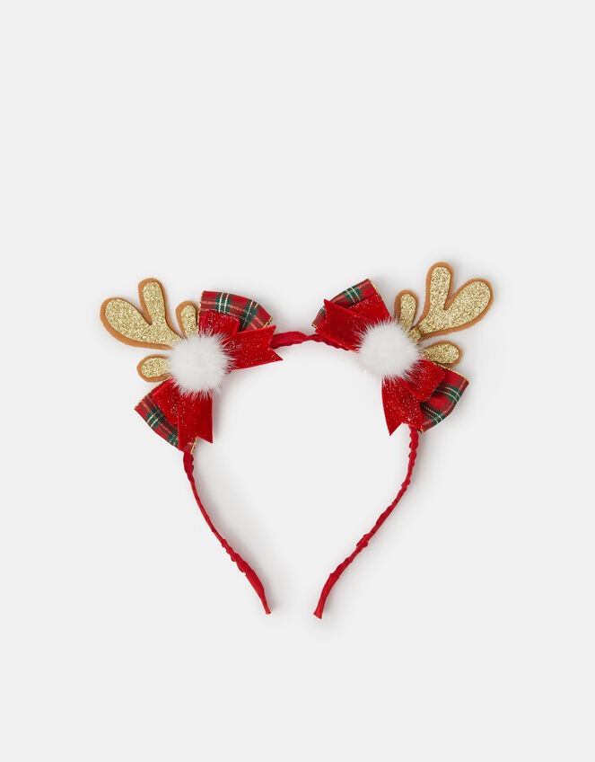 Girls Reindeer Christmas Headband, , large