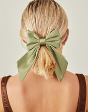 Satin Bow Hair Clip, , large