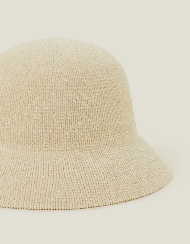 Chenille Bucket Hat, Natural (NATURAL), large