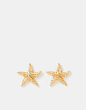 Statement Starfish Stud Earrings, , large