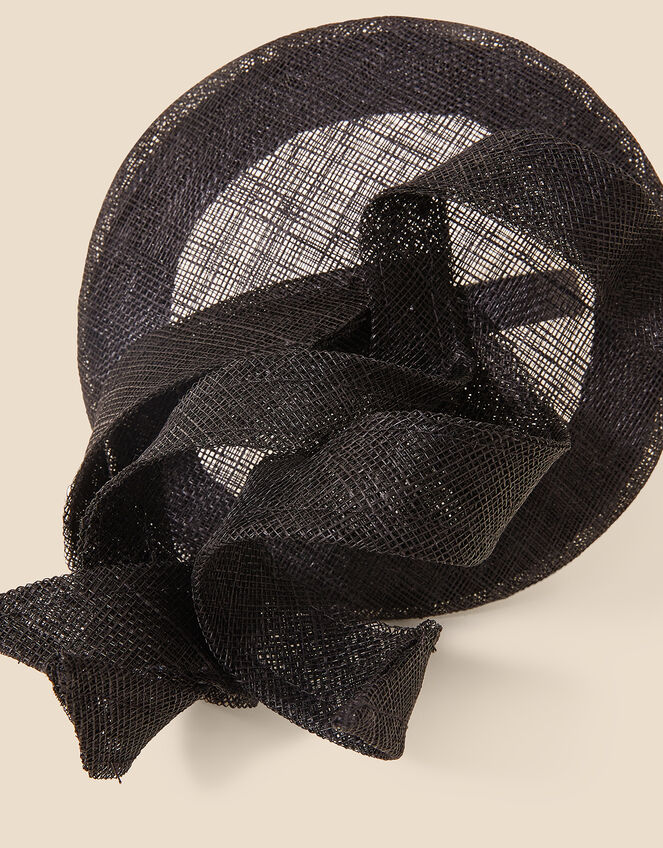 Twirl Sin Band Fascinator, Black (BLACK), large