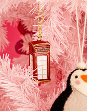 Enamel Telephone Box Hanging Decoration, , large
