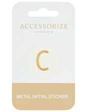 Metallic Initial Sticker - C, , large