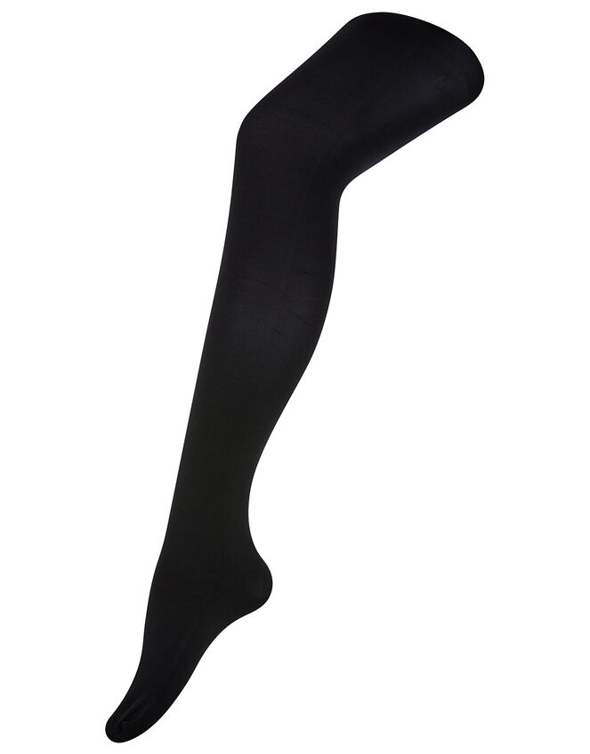 90 Denier Black Tights, Black (BLACK), large