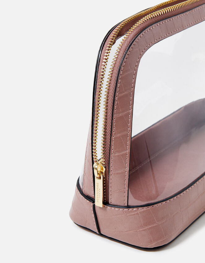 Large Clear Make Up Bag , Pink (PINK), large