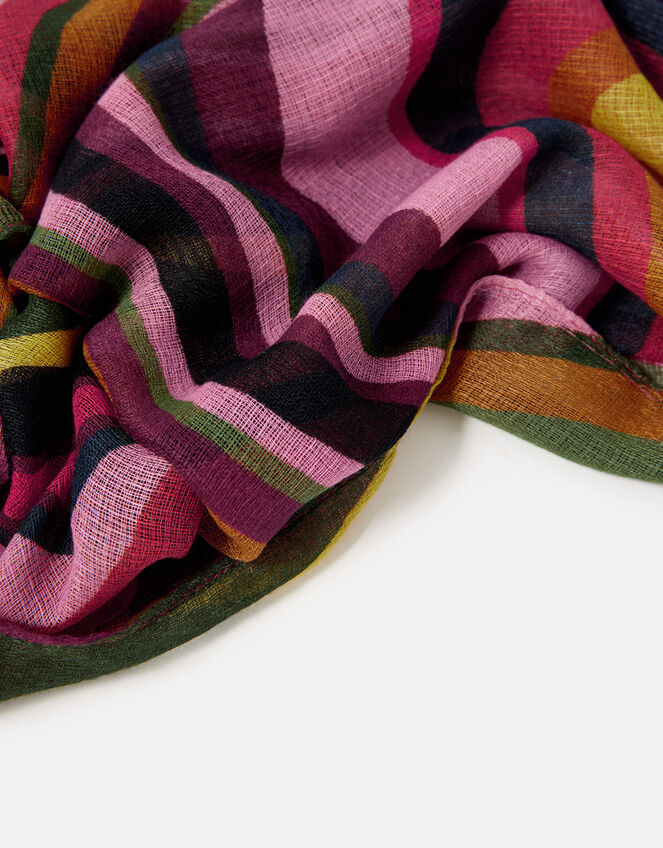 Retro Swirl Scarf in Recycled Polyester , , large