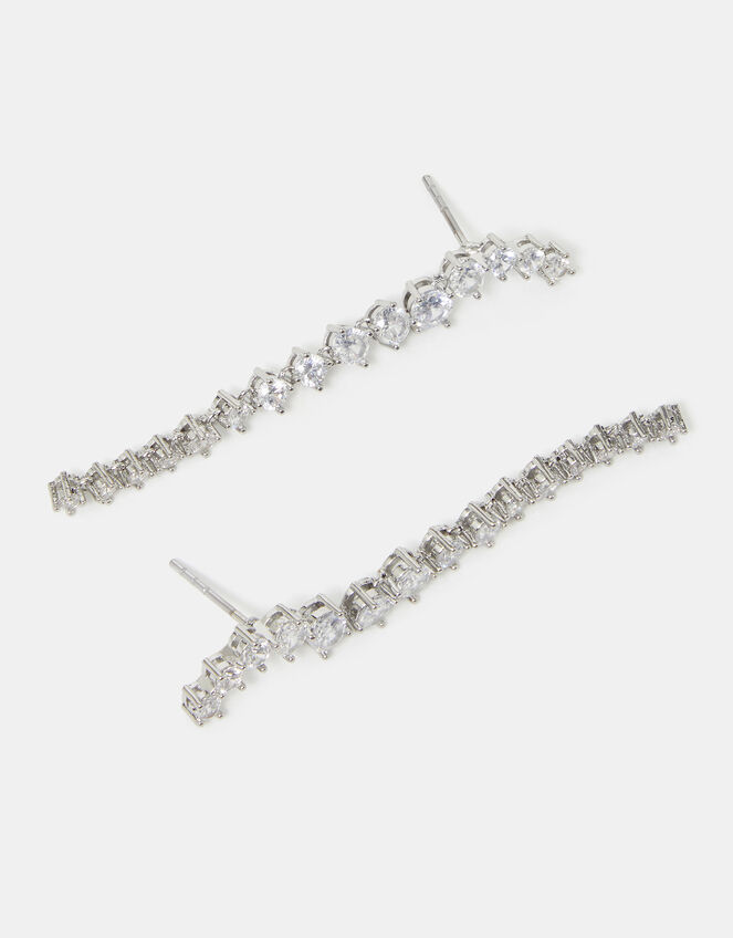 Cubic Zirconia Long Drop Earrings, , large