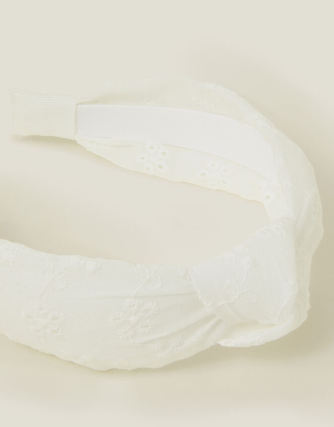 Broderie Knot Headband, , large