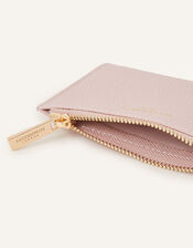 Zip Card Holder , Nude (NUDE), large