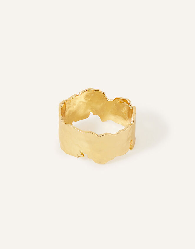14ct Gold-Plated Molten Ring , Gold (GOLD), large