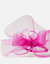 Mini Double Bow Crin Headband, Pink (FUCHSIA), large