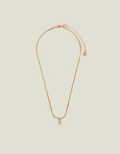 14ct Gold-Plated Pear Pendant Necklace, , large