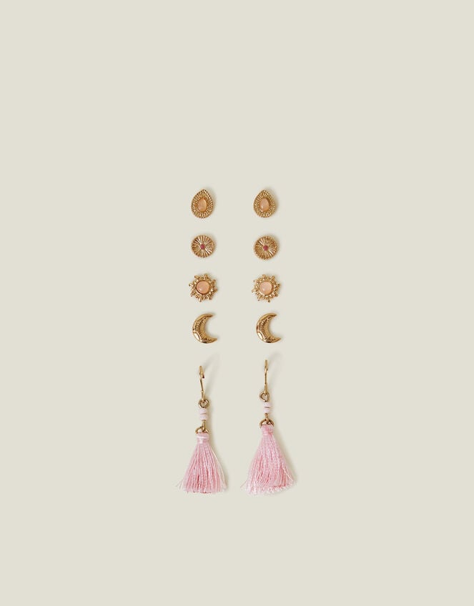 5-Pack Tassel Stud Earrings, , large