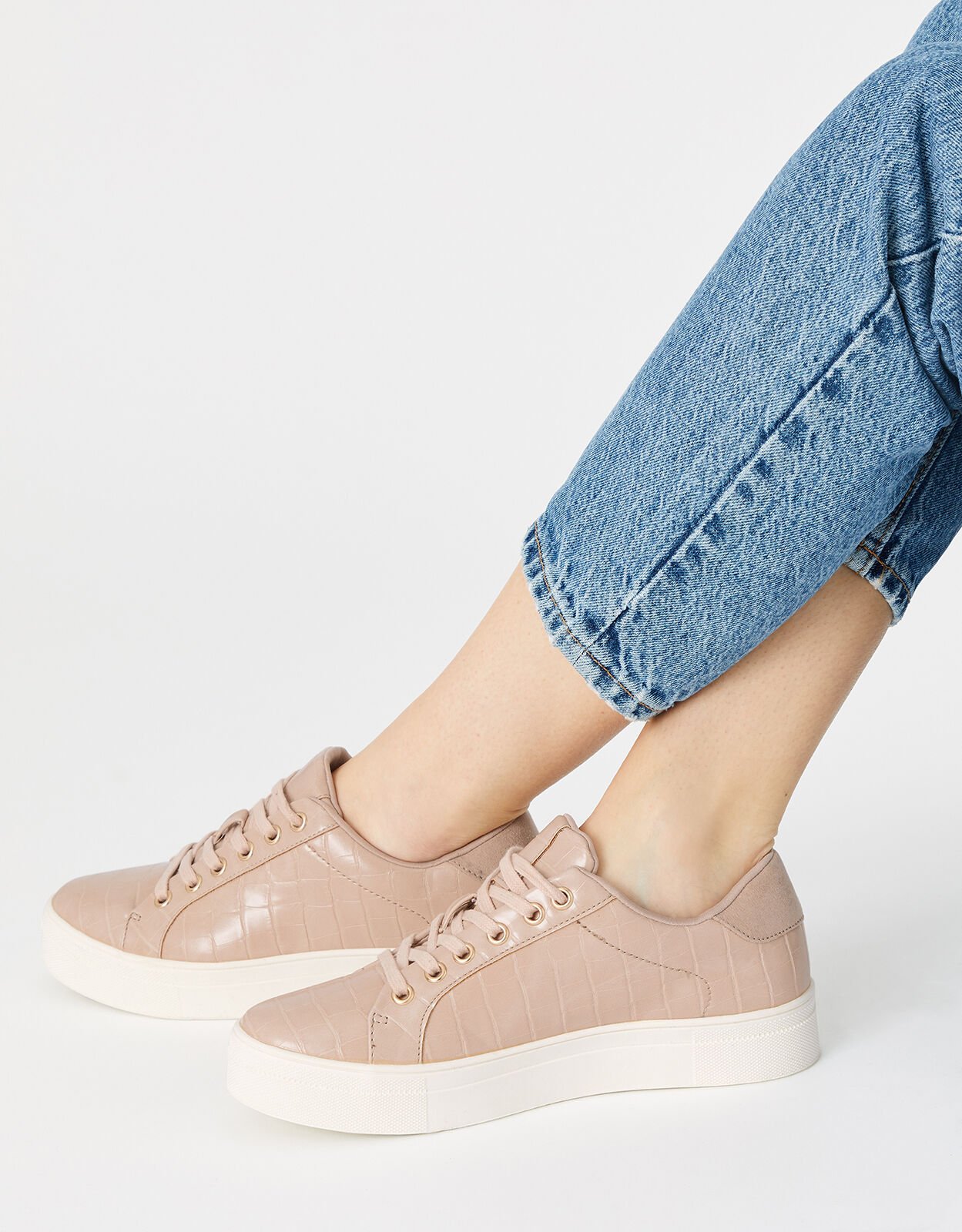 nude flatform shoes