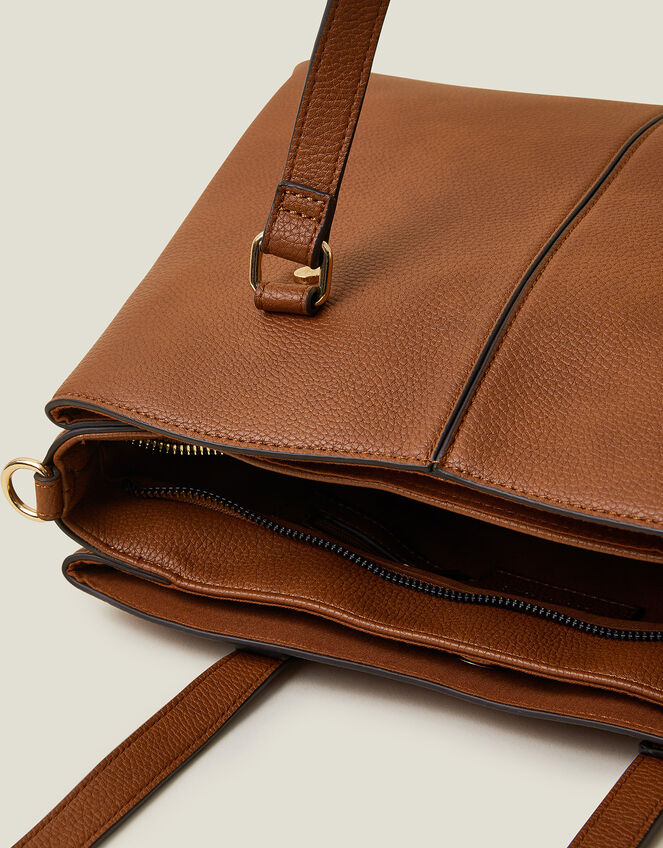 Webbing Strap Shoulder Bag, Tan (TAN), large