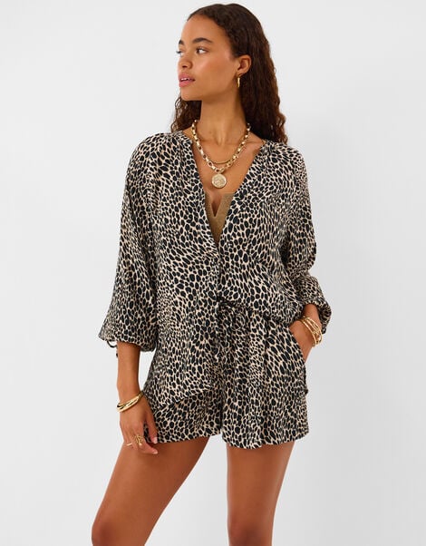 Leopard Print Shirt , Leopard (LEOPARD), large