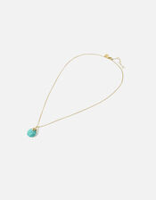 14ct Gold-Plated Rose Quartz Circle Pendant Necklace, , large