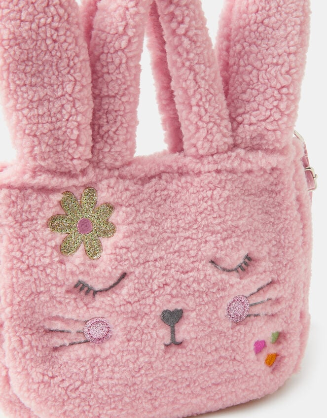 Girls Borg Bunny Shopper Bag, , large