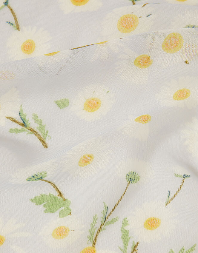 Lightweight Daisy Print Scarf, Blue (LIGHT BLUE), large