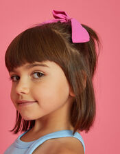 Girls Bow Mini Hair Scrunchie, , large