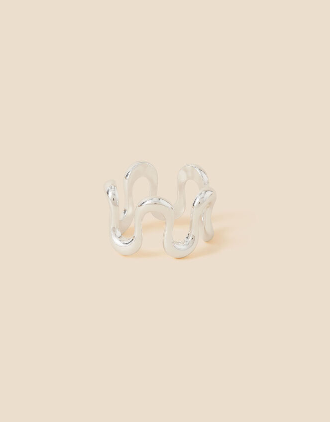 Sterling Silver Bubble Band Ring, Silver (ST SILVER), large