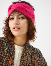 Soft Knit Bando Headband, Pink (FUCHSIA), large
