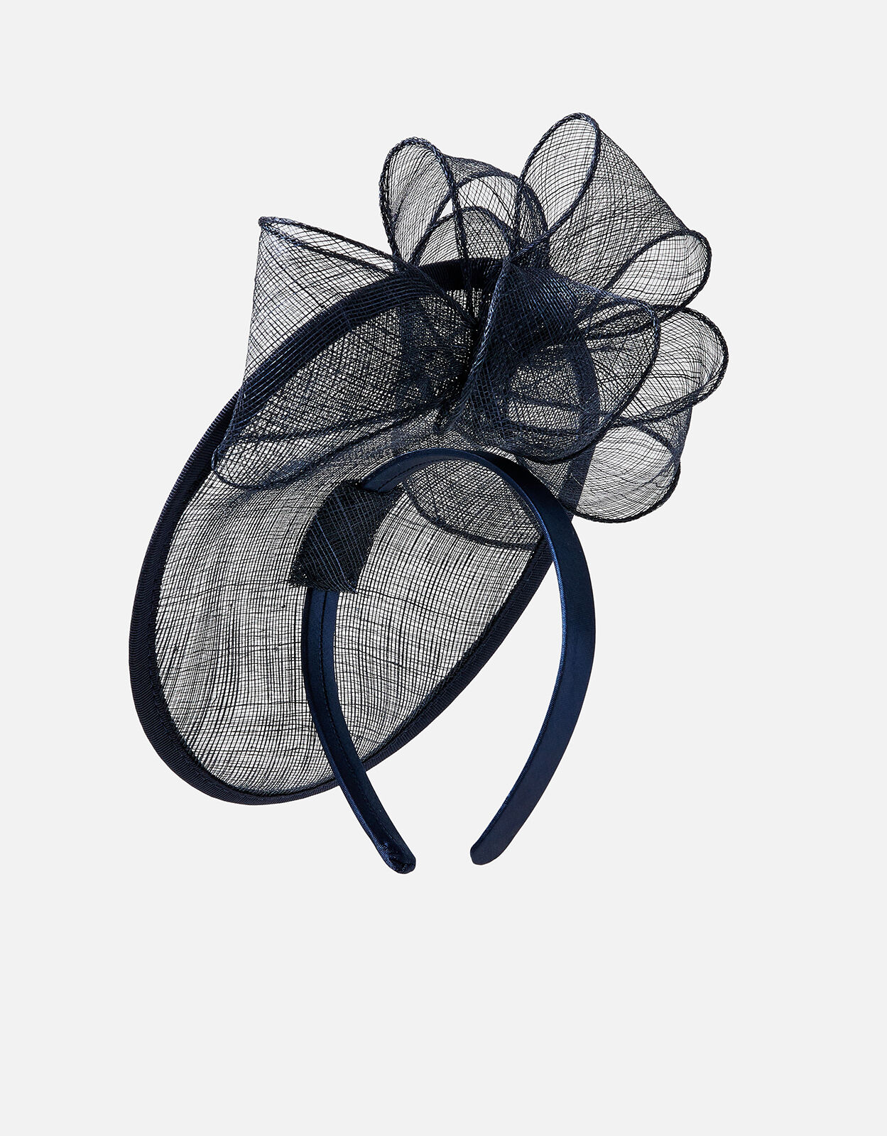 Hannah Bow Oval Disc Fascinator Blue Fascinators Accessorize