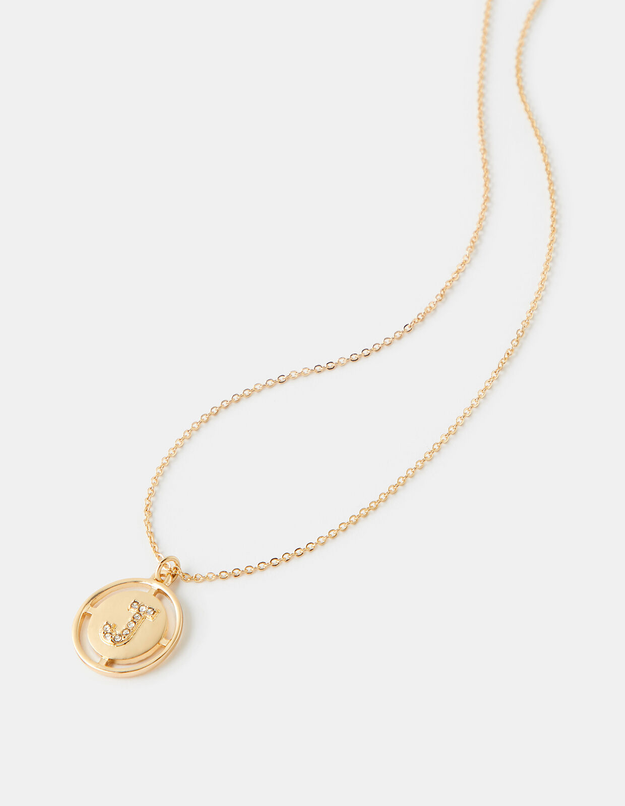 Initial coin clearance necklace