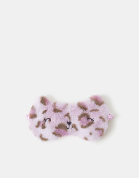 Fluffy Leopard Eye Mask, , large