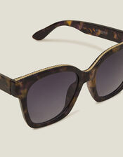 Plait Tortoiseshell Cat Eye Sunglasses, , large