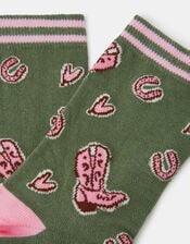 Cowboy Print Socks, , large