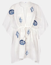 Shell Patchwork Mini Kaftan, Ivory (IVORY), large