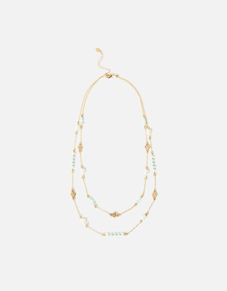 Romantic Ramble Facet Bead Multirow Necklace, , large