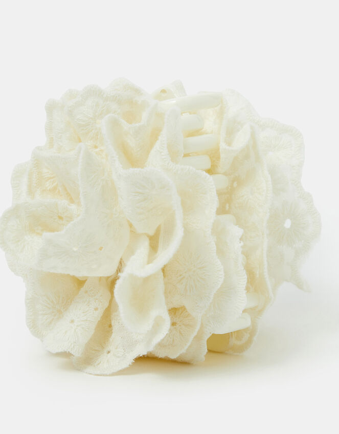 Broderie Ruffle Claw Clip, , large