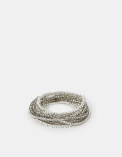 9-Pack Mix Stretch Bracelets Silver, , large