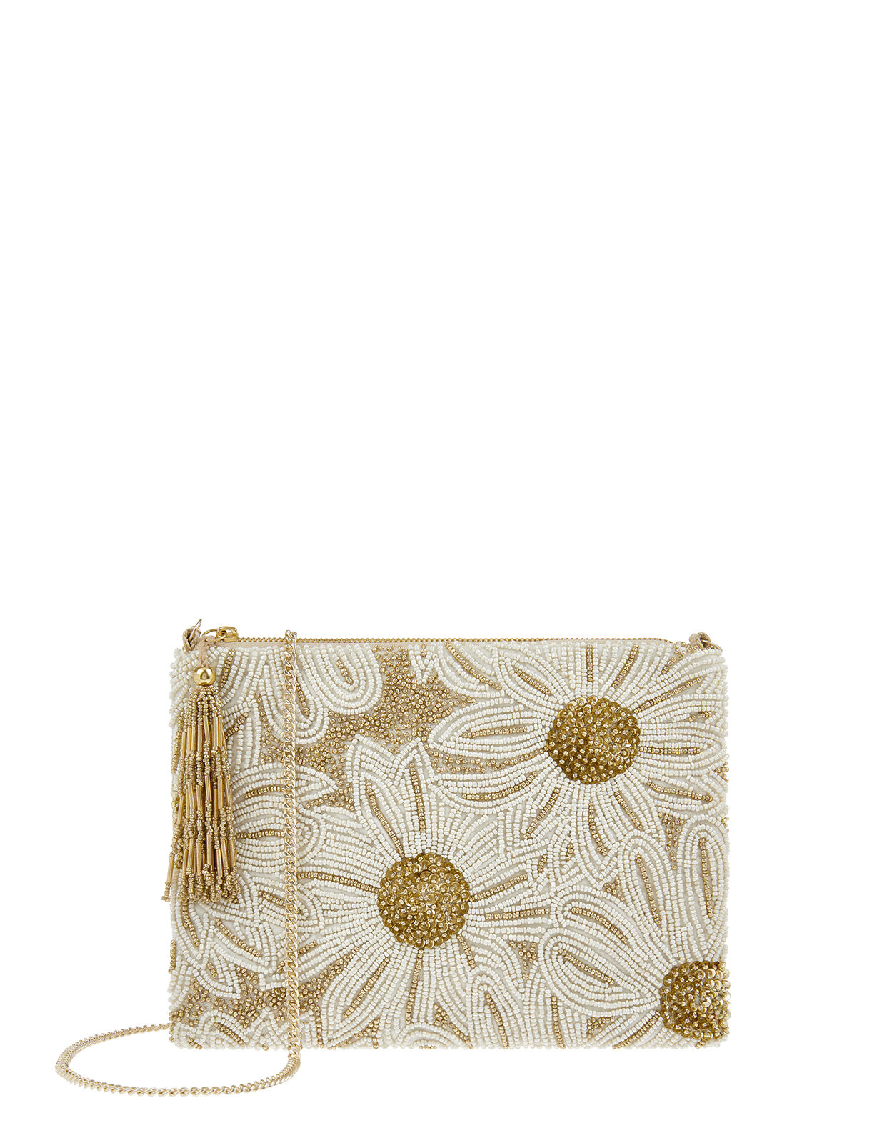 Embellished Daisy Bag with Chain Strap
