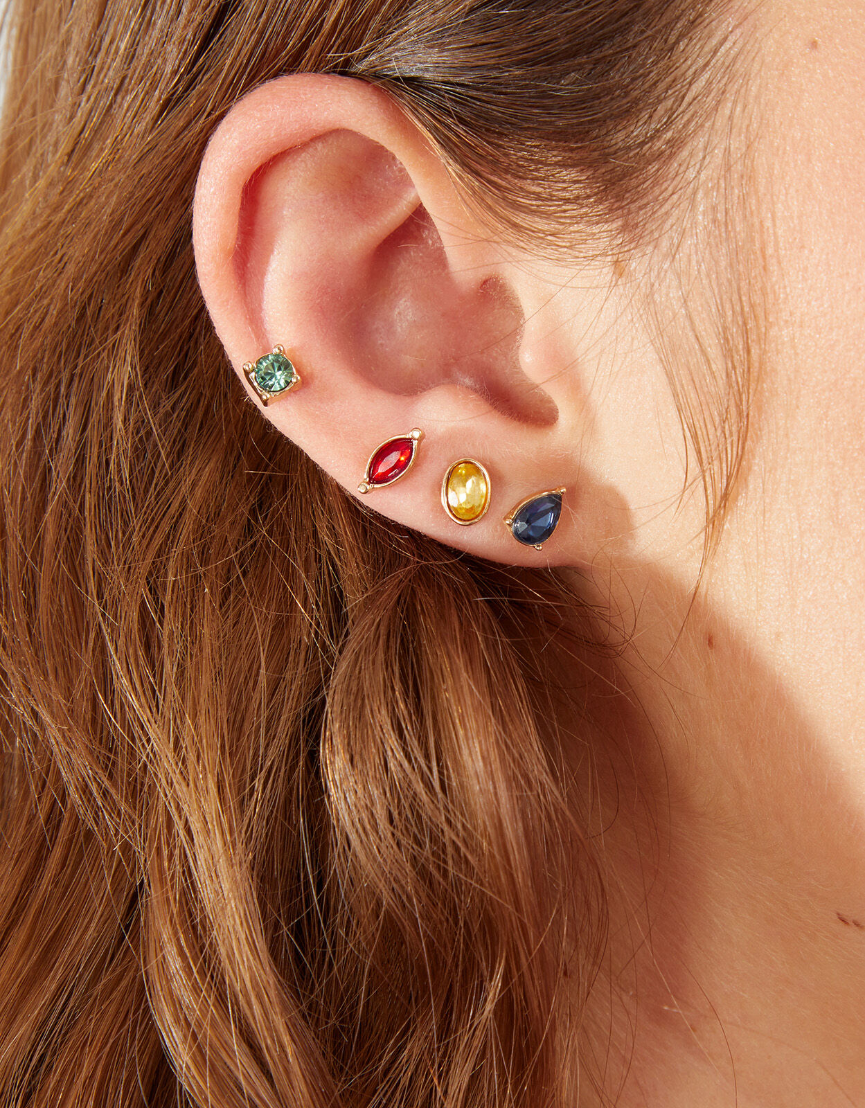 Geometric Stud Earrings 10 Pack