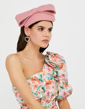 Felt Bow Beret Fascinator Headband, , large