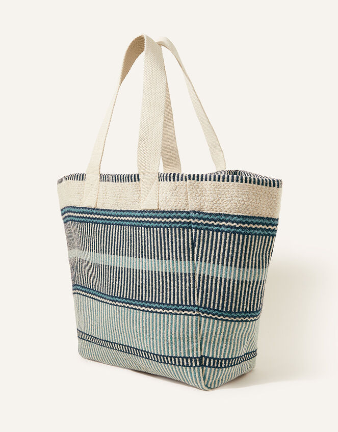 Stripe Woven Shoulder Bag, , large