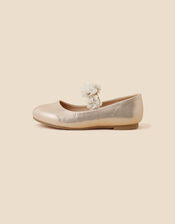 Corsage Ballerina Flats, Gold (GOLD), large