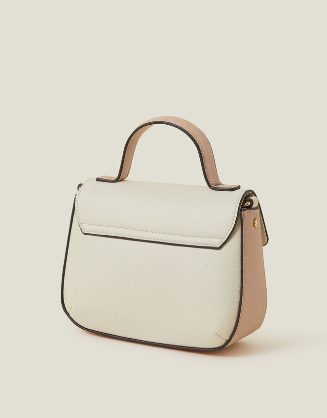 Top Handle Cross-Body Bag, Nude (NUDE), large