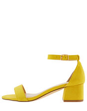 Block Heel Sandals, Yellow (YELLOW), large