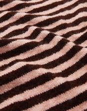 Stripe Knitted Triangle Scarf, , large
