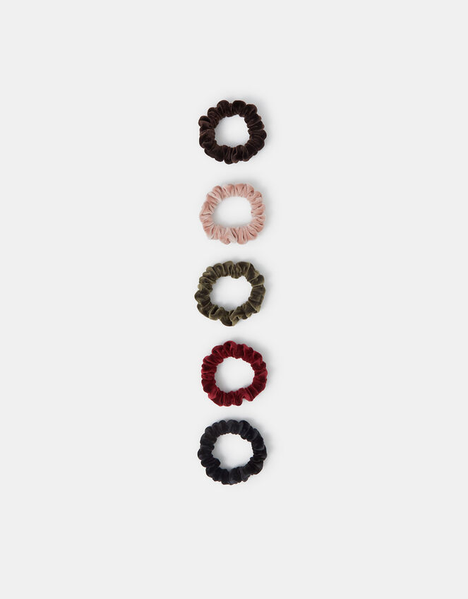 5-Pack Velvet Hair Scrunchies, , large