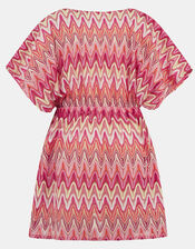 Girls V-Neck Crochet Kaftan, Multi (BRIGHTS MULTI), large